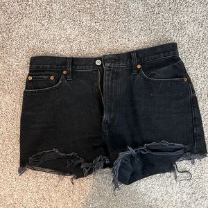Abercrombie & fitch high rise black shorts